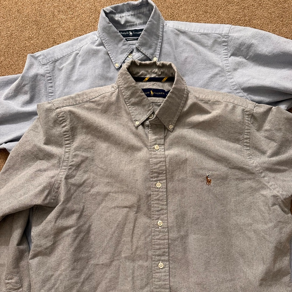 2 x Ralph Lauren Oxford button down shirts